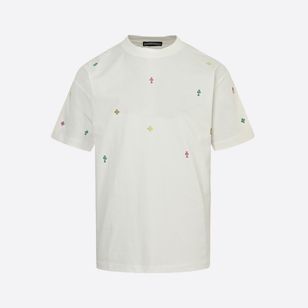 Chrome Hearts 25ss colorful rivet cross embellished short sleeves