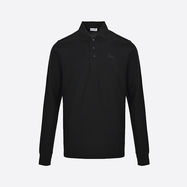 Burberry embroidered warhorse lapel long-sleeved T-shirt
