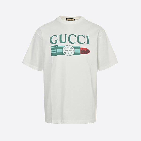 Gucci 23ss lipstick print short sleeve