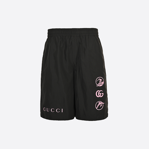 Gucci 25ss ski logo colorblock shorts