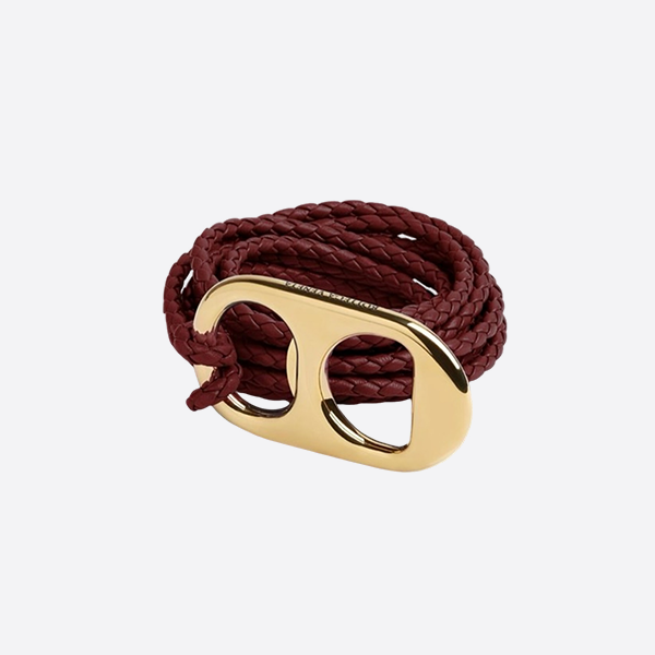 Bottega Veneta Can Opener Belt Red Brown