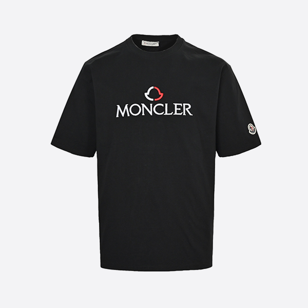 Moncler 25ss embroidered lettering logo short sleeve