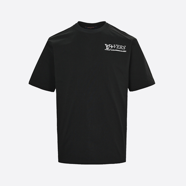 Louis Vuitton 25ss three flower slogan towel embroidered short sleeves