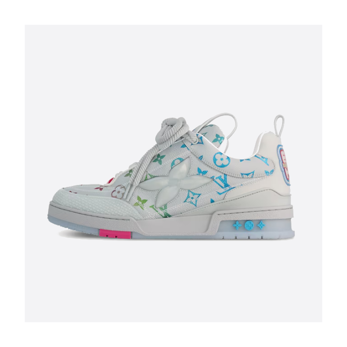 Louis Vuitton Skate Sneaker calfskin round toe lace-up low-top sneakers 1AH672