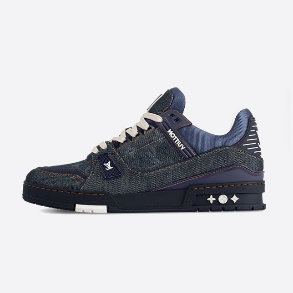 Louis Vuitton Trainer 2025 Denim Color Sneakers 1AHT37