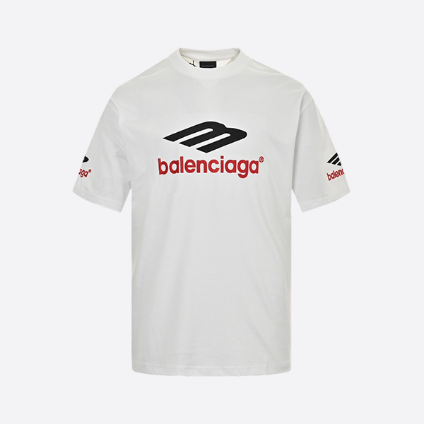 Balenciaga 3M embroidered letters washed short sleeves