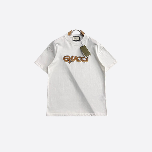 Gucci 2025Ss 310g pure cotton double yarn short sleeves