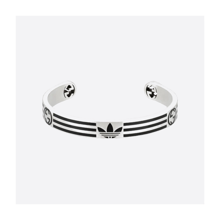 Gucci 925 sterling silver adidas joint series double G trefoil bracelet 702869J84108163
