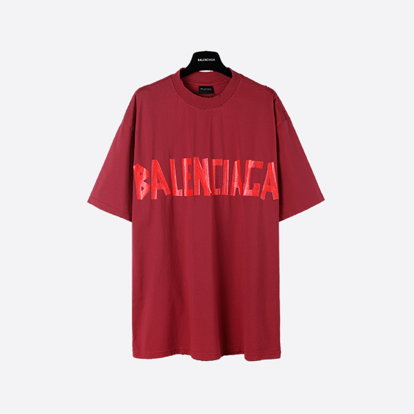 Balenciaga SS25 Masking Tape Grey Short Sleeve