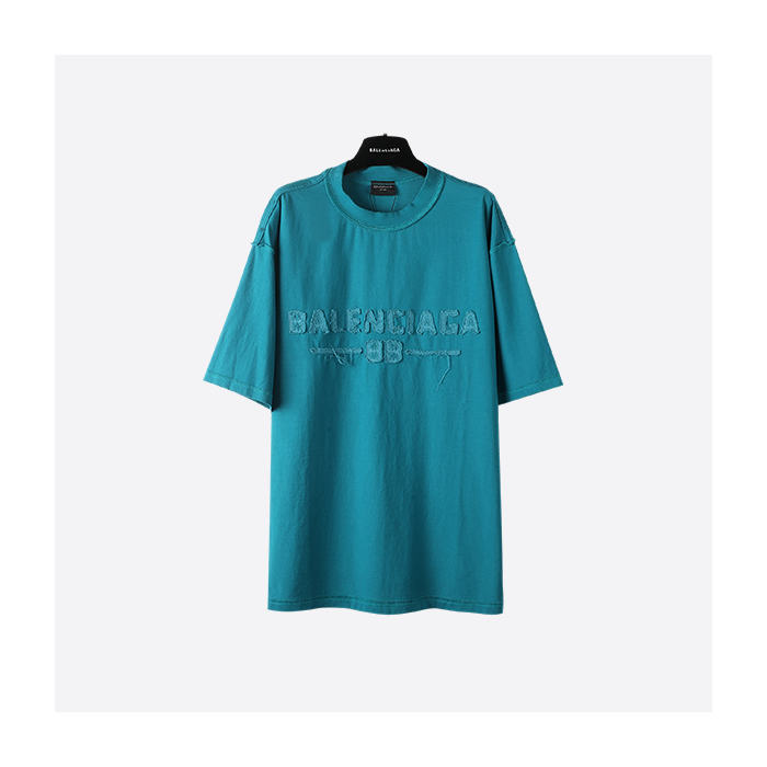 Balenciaga SS25 patchwork embroidered short sleeves