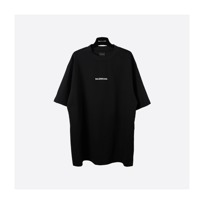 Balenciaga SS25 front and back lettering embroidered short sleeves