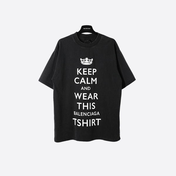 Balenciaga Crown Signature Slogan Short Sleeve
