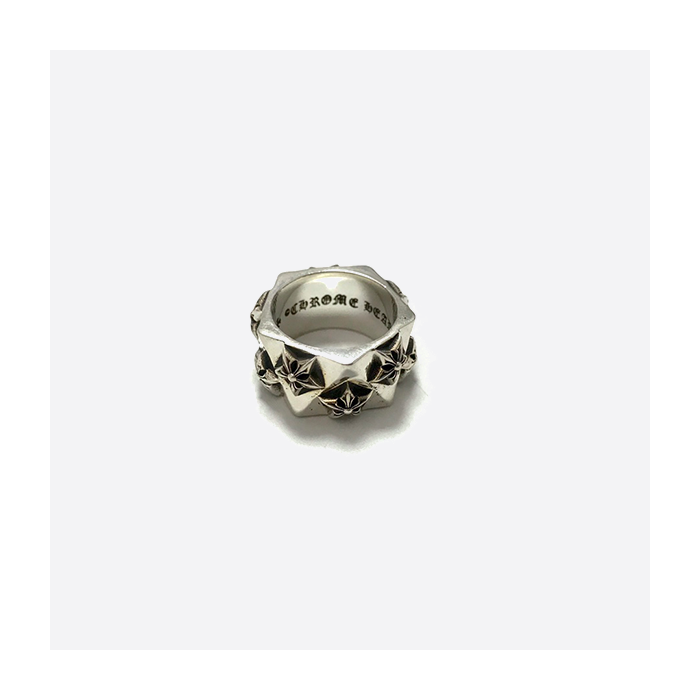 Chrome Hearts S925 sterling silver Crosby square six-pointed star ring 7302075633688216070