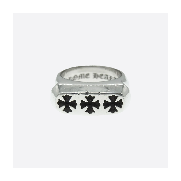 Chrome Hearts S925 sterling silver Square Rectangular Ring LIL PJ 3CH PLS