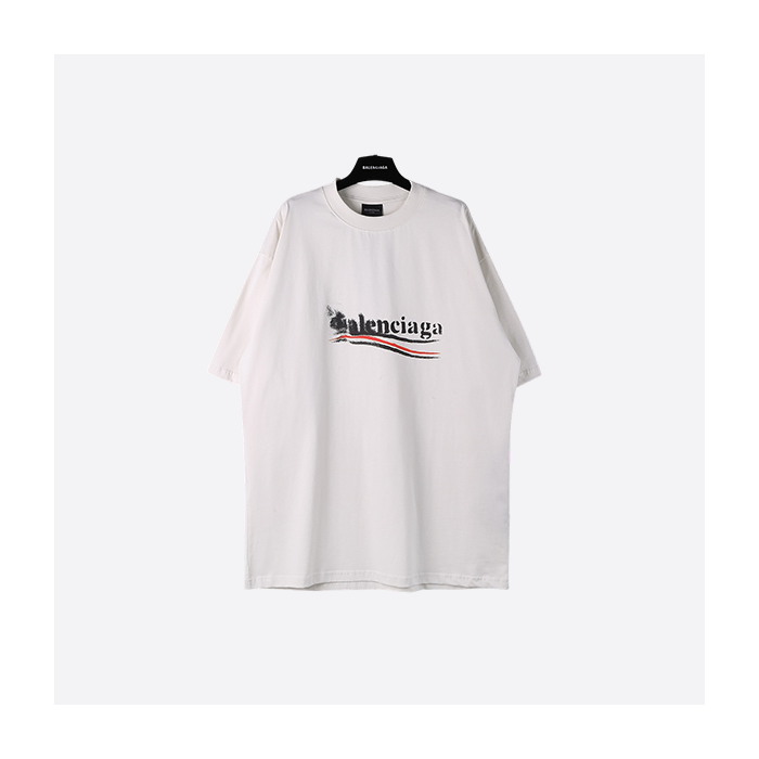 Balenciaga Coke Blurred Letters Short Sleeve
