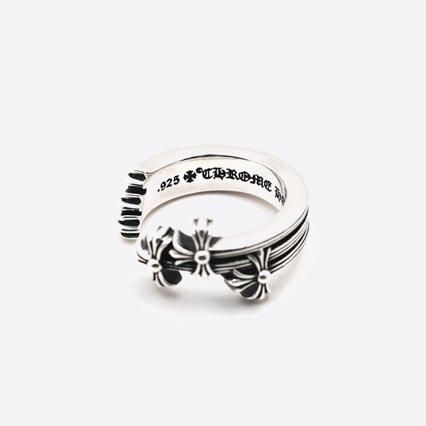 Chrome Hearts S925 Sterling Silver Open Cross Ring 15160-230924-0272